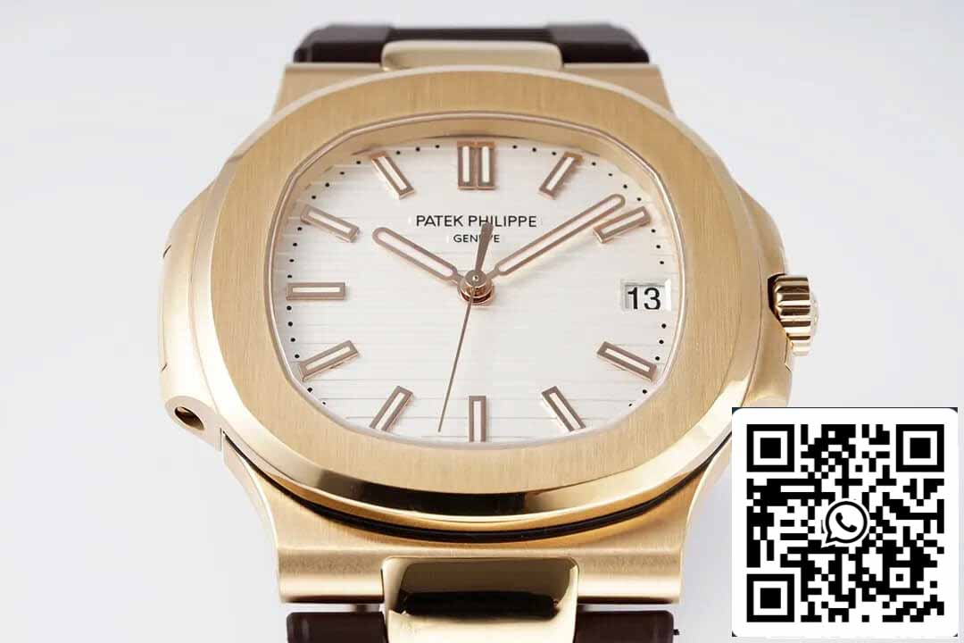 Patek Philippe Nautilus 5711 1:1 Mejor edición PPF Factory Correa de caucho marrón