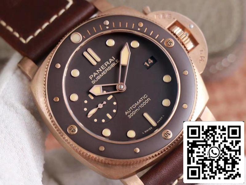 Panerai Submersible PAM00968 1:1 Best Edition VS Factory quadrante marrone svizzero P9010