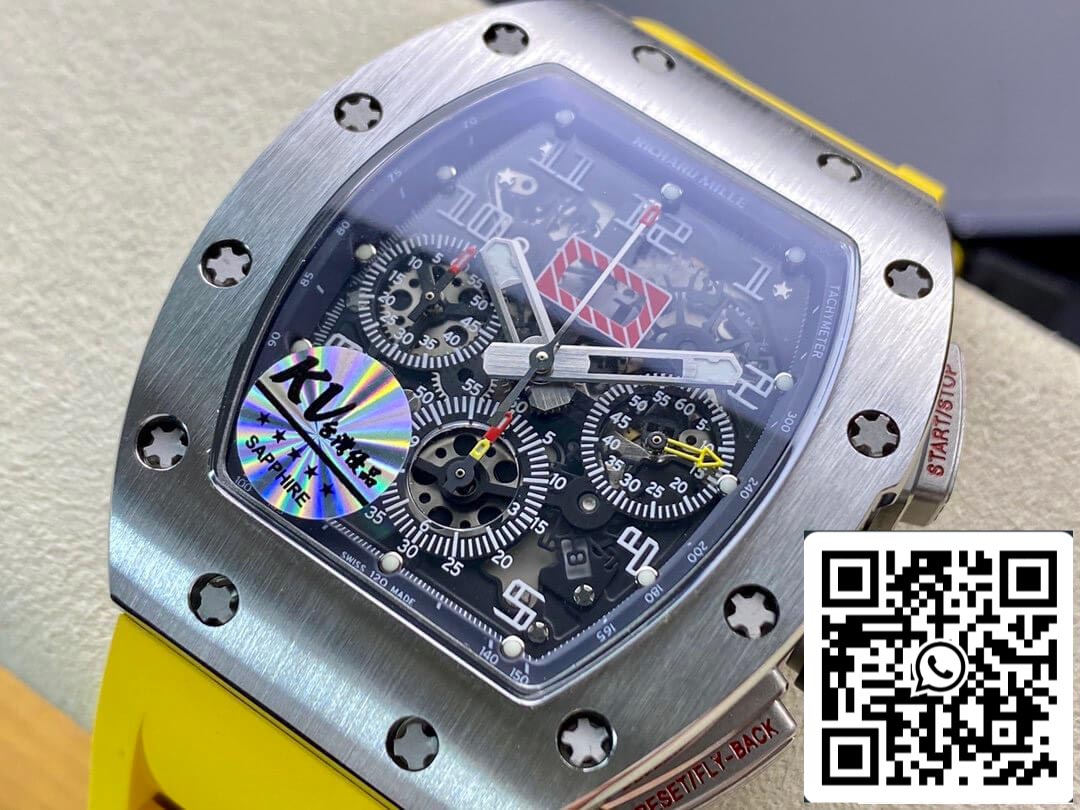 Cinturino Richard Mille RM11 1: 1 Best Edition KV Factory titanio giallo