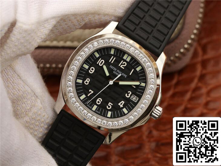 Patek Philippe Aquanaut 5067A-001 1:1 Mejor Edición PPF Factory Diamante Esfera Negra