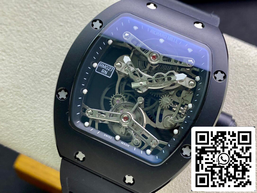 Richard Mille RM027 1:1 Best Edition EUR Quadrante nero trasparente di fabbrica