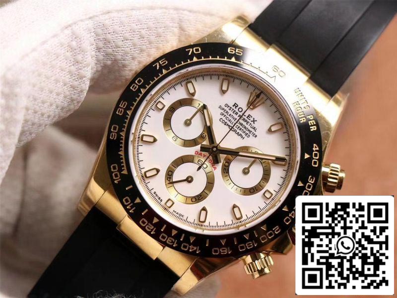 Rolex Daytona M116518LN-0041 1:1 Best Edition Noob Factory quadrante bianco svizzero ETA4130