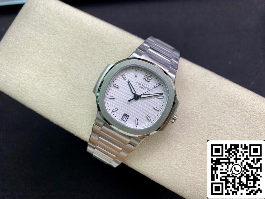 Patek Philippe Nautilus Ladies 7118/1A-010 1:1 Mejor edición 3K Factory esfera plateada