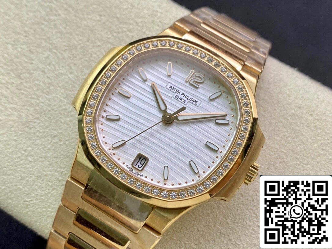 Patek Philippe Nautilus Ladies 7118/1200R-001 1:1 Migliore edizione 3K Factory Oro rosa