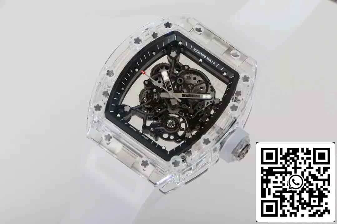 Replica Richard Mille RM055 Best Edition RM Factory Quadrante scheletrato trasparente