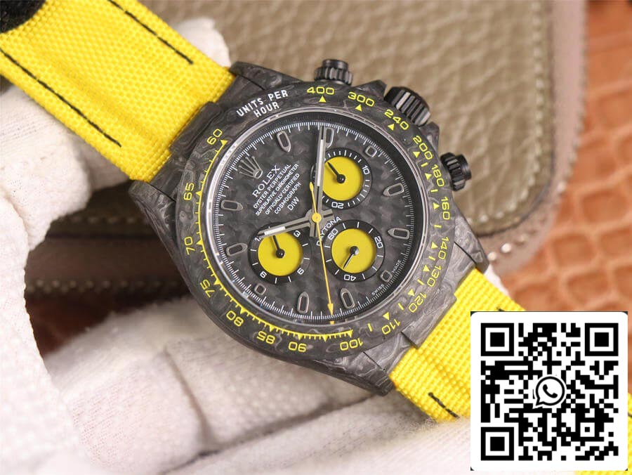 Rolex Daytona Diw Retrofit Versión 1:1 Mejor edición WWF Factory Esfera de fibra de carbono