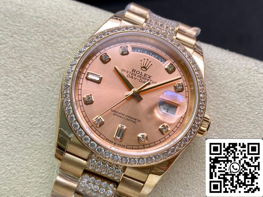 Rolex Day Date M128345RBR-0020 1:1 Best Edition EW Factory quadrante in oro rosa