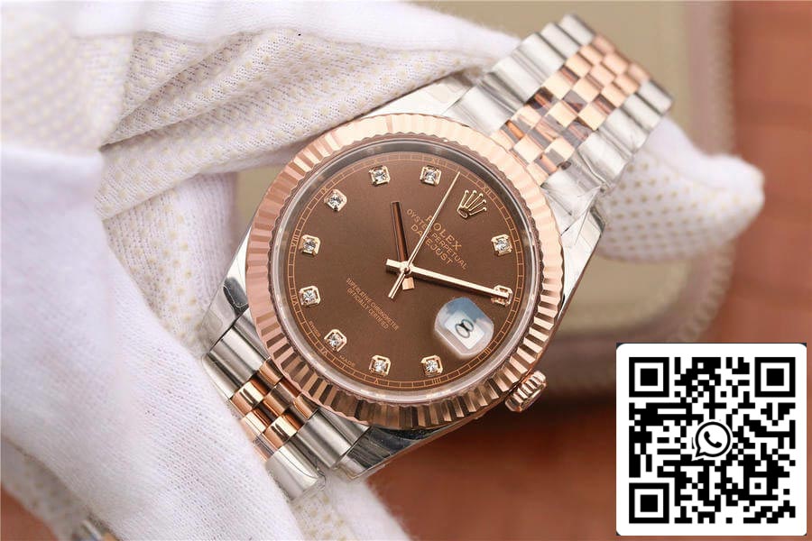 Rolex Datejust M126331-0004 1:1 Mejor edición EW Factory esfera marrón