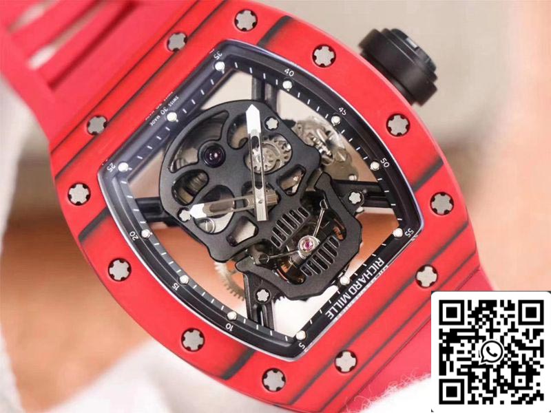 Richard Mille RM052-01 1:1 Best Edition JB Factory Tourbillon svizzero in ceramica rossa