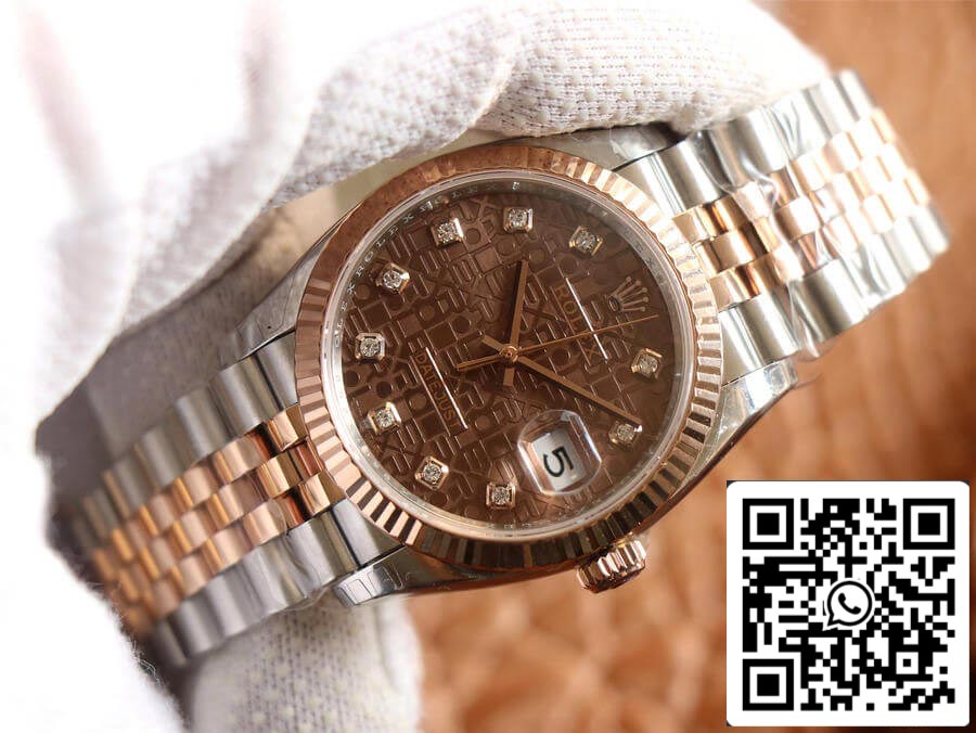 Rolex Datejust M126231-0025 1:1 Best Edition EW Factory quadrante color cioccolato oro rosa