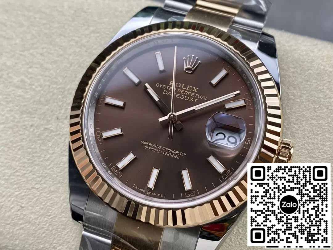 Rolex Datejust 41MM M126331-0001 1:1 Mejor edición Clean Factory esfera chocolate