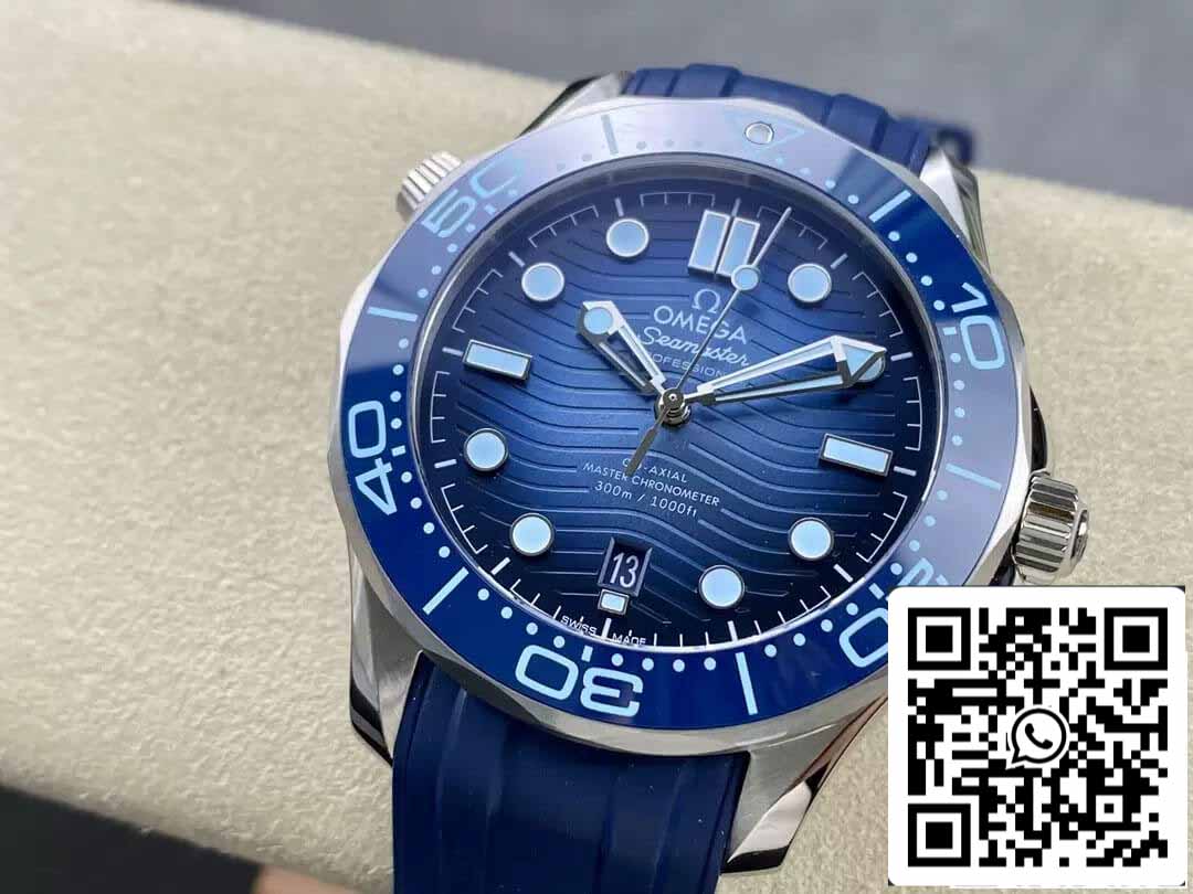 Omega Seamaster Diver 300M 210.32.42.20.03.002 Cinturino in caucciù Summer Blue 1: 1 Best Edition VS Factory