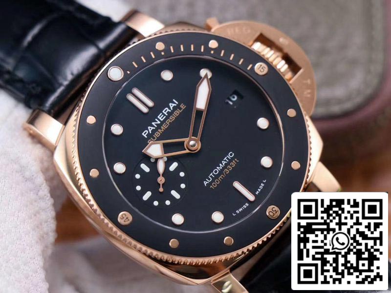 Panerai Submersible PAM00974 Movimento svizzero in oro rosa 1:1 Best Edition VS Factory