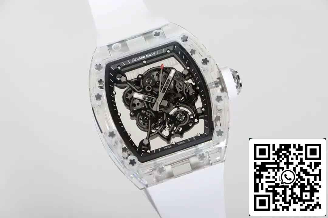 Replica Richard Mille RM055 Miglior cinturino bianco di fabbrica RM edizione 1: 1