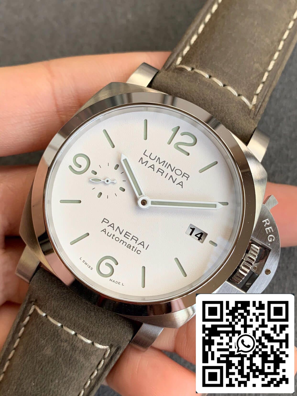 Panerai Luminor PAM01314 1:1 Best Edition VS Factory White Dial