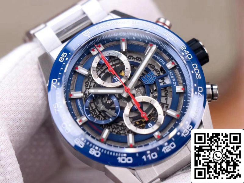 Tag Heuer Carrera Calibre Heuer 01 CAR201T.BA0766 Cronógrafo 1:1 Mejor Edición XF Factory Esfera Azul Calibre Suizo 01