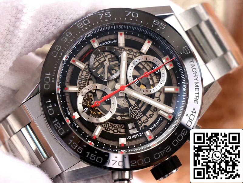 TAG Heuer Carrera CAR2A1W.BA0703 1:1 Mejor Edición XF Factory Esfera Negra Suiza HEUER 01