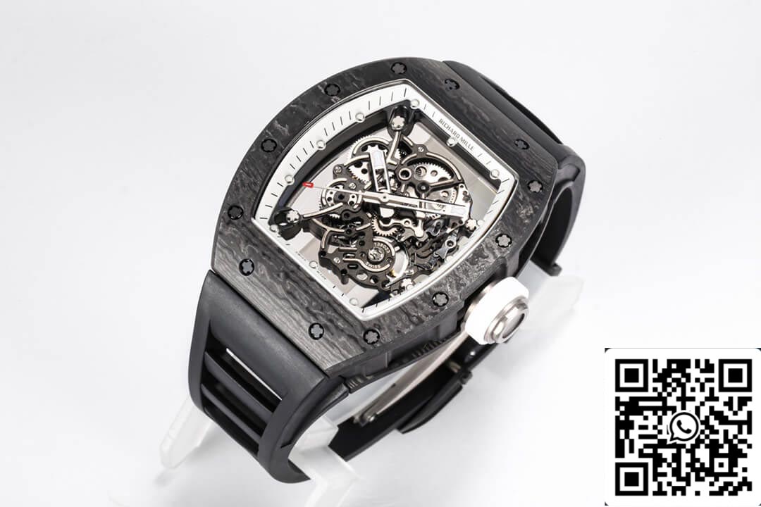 Richard Mille RM055 NTPT 1:1 Best Edition BBR Factory Black Strap