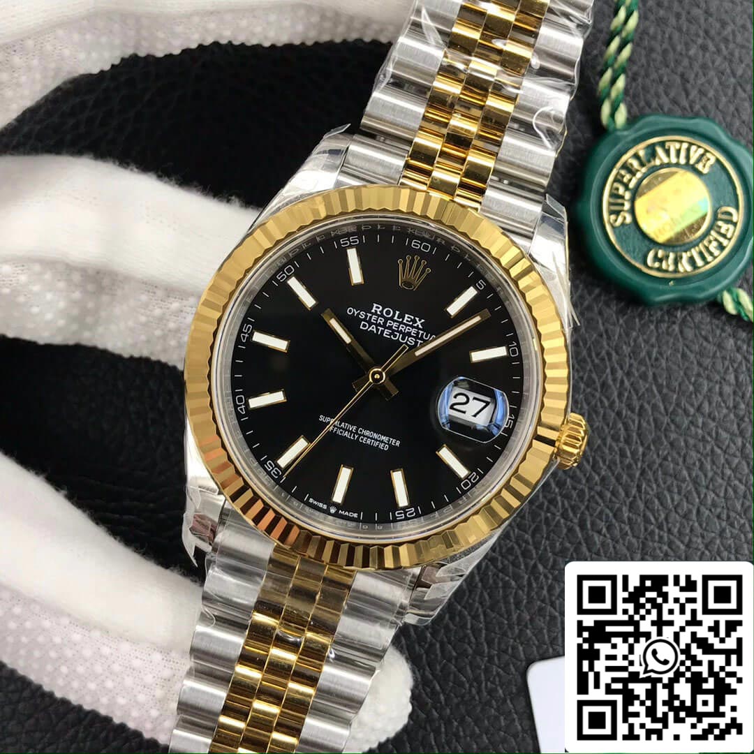 Rolex Datejust M126333-0014 41 mm Correa Jubilee VS Acero inoxidable de fábrica