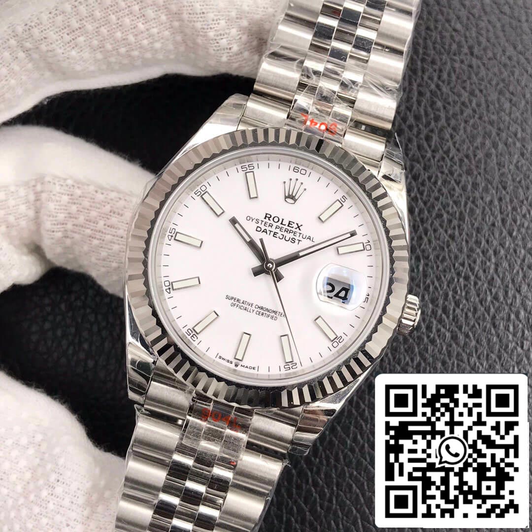 Rolex Datejust M126334-0010 1:1 Mejor edición EW Factory esfera blanca