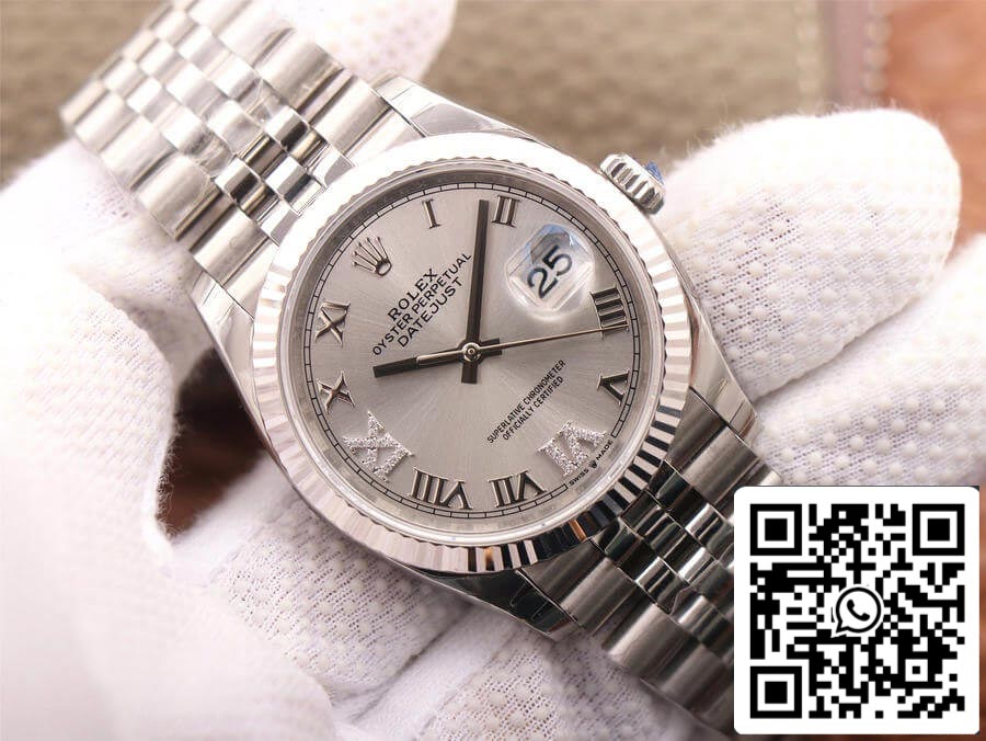 Rolex Datejust M126234-0029 1:1 Mejor edición EW Factory esfera plateada