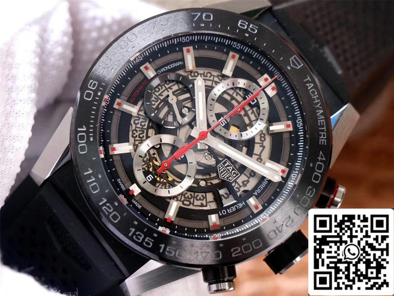 TAG Heuer Carrera CAR201V.FT6046 1:1 Best Edition XF Factory quadrante nero svizzero HEUER 01