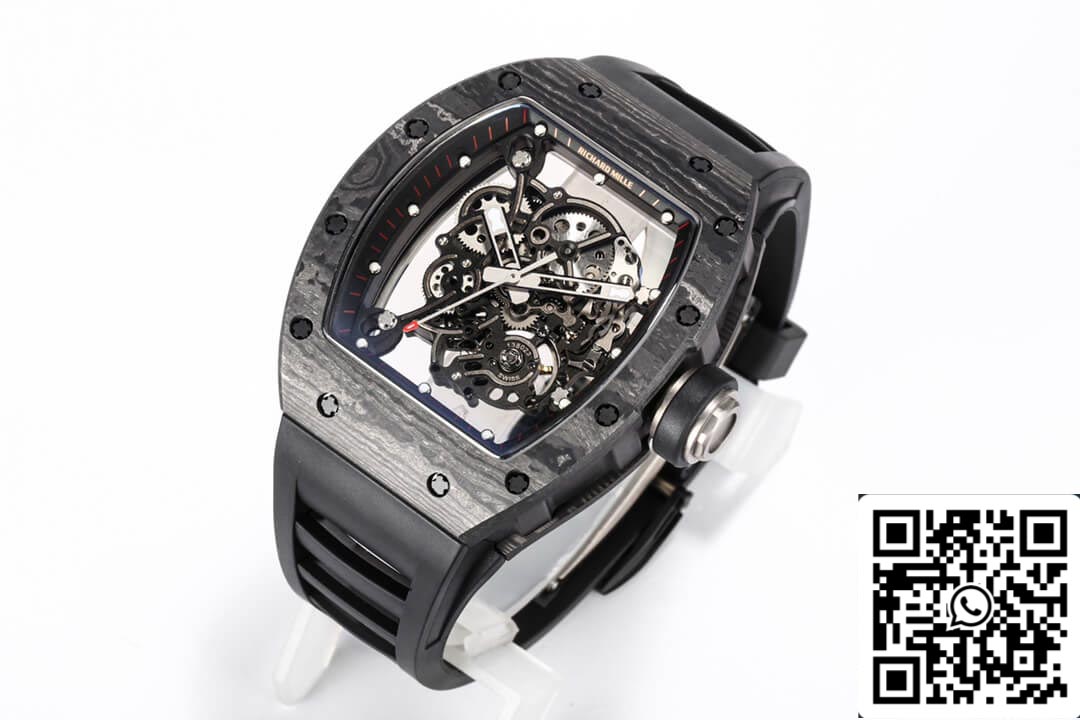 Richard Mille RM055 NTPT 1:1 Mejor edición BBR Factory Esfera de fibra de carbono negra