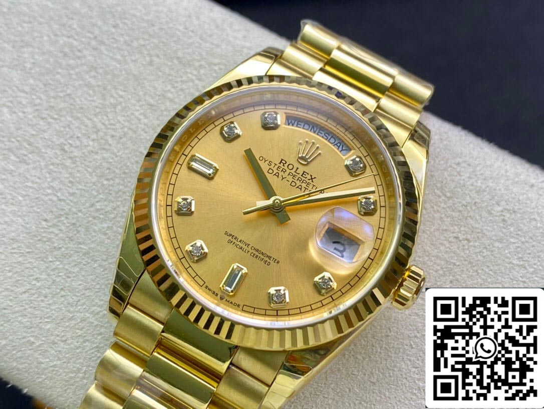 Rolex Day Date M128238-0008 1:1 Best Edition EW Factory Champagne Dial Swiss ETA3255