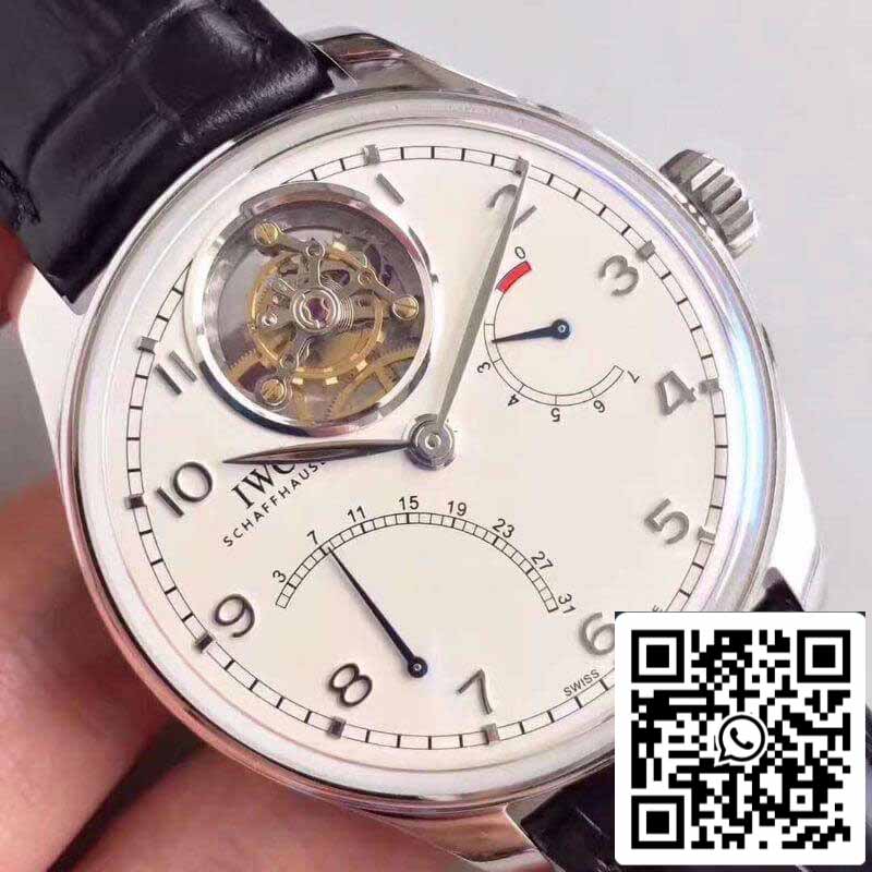 IWC Tourbillon Portugués IW504601 YL Factory 1:1 Mejor Edición Tourbillon Suizo Esfera Blanca