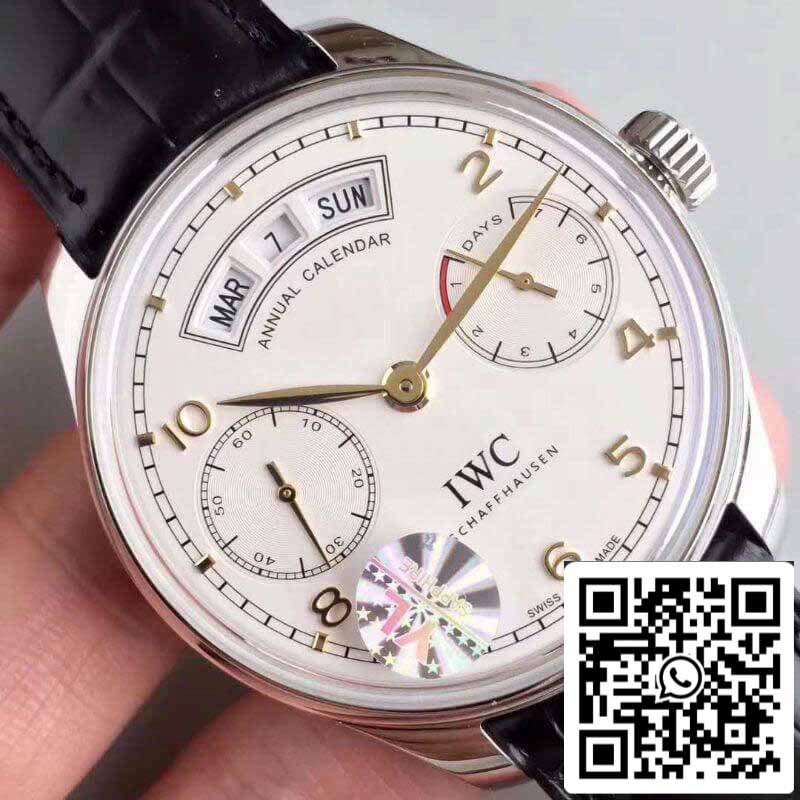 Calendario annuale IWC Portugieser IW503501 YL Factory 1:1 Best Edition svizzero ETA52850 quadrante bianco