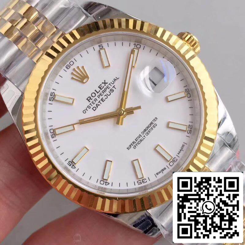 Rolex Datejust M126333-0016 EW Factory Relojes mecánicos 1:1 Mejor edición suizo ETA3255 esfera blanca