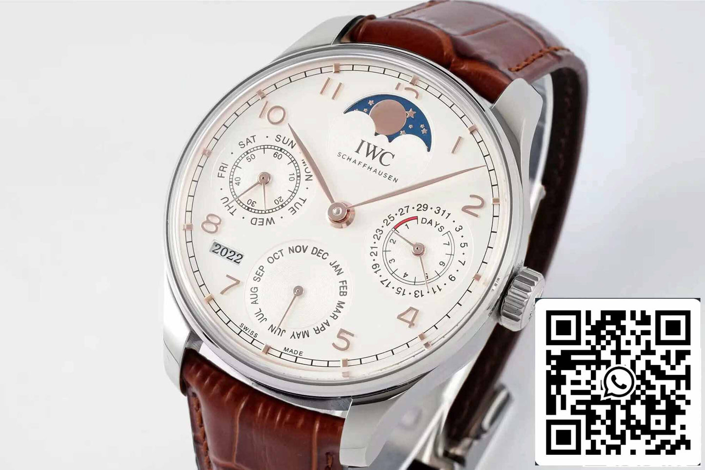 IWC Calendario Perpetuo Portugués IW503307 1:1 Mejor Edición APS Esfera Blanca de Fábrica