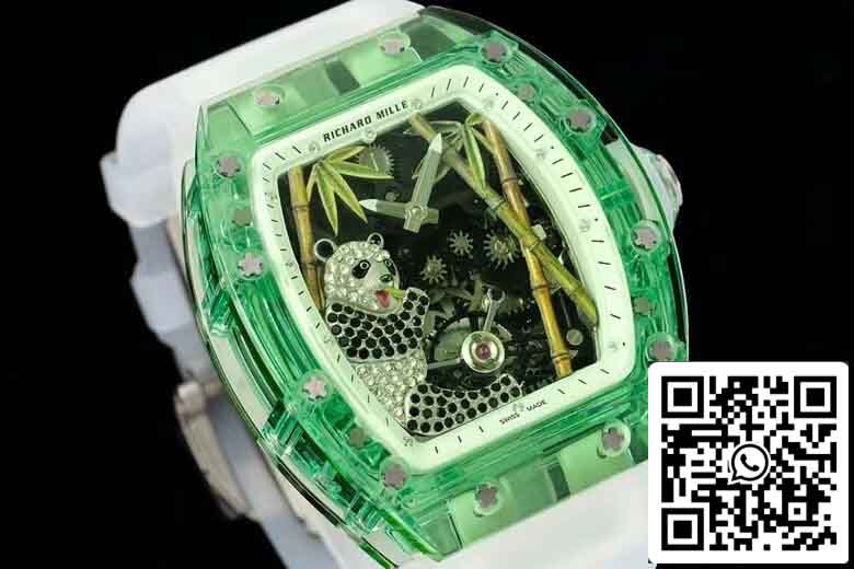 Richard Mille RM26-01 Tourbillon Migliore edizione 1: 1 Custodia trasparente verde fabbrica RM