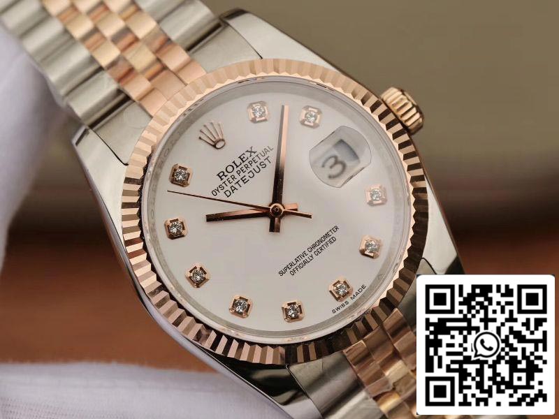 Rolex Datejust 36mm Acciaio inossidabile bicolore GM Factory 1:1 Miglior edizione 18K avvolto in oro svizzero ETA3135