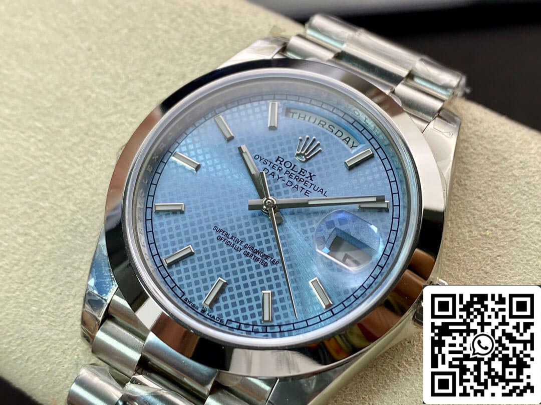 Rolex Day Date M228206-0004 1:1 Mejor Edición EW Factory Esfera Azul Claro