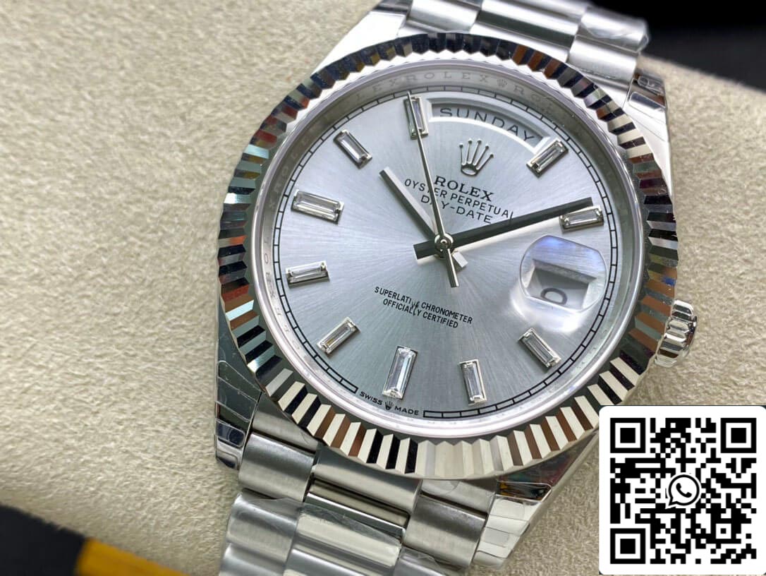 Rolex Day Date M228239-0003 1:1 Mejor Edición EW Factory Oro Blanco