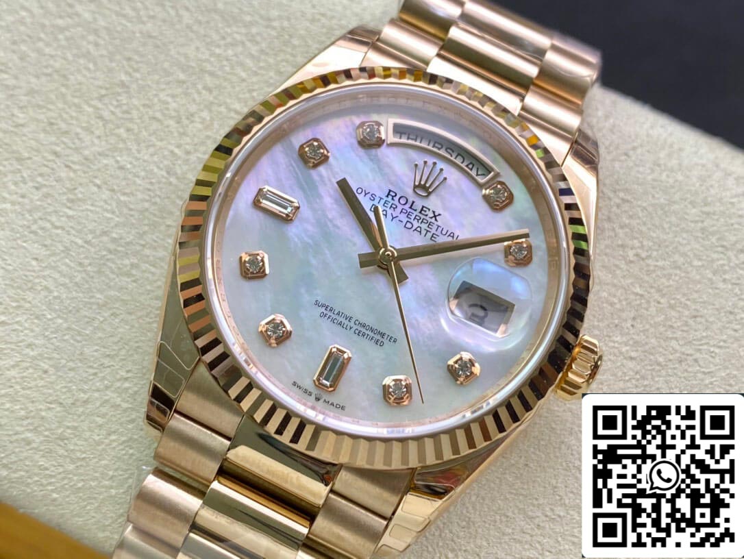 Rolex Day Date M128235-0029 1:1 Best Edition EW Factory in oro rosa