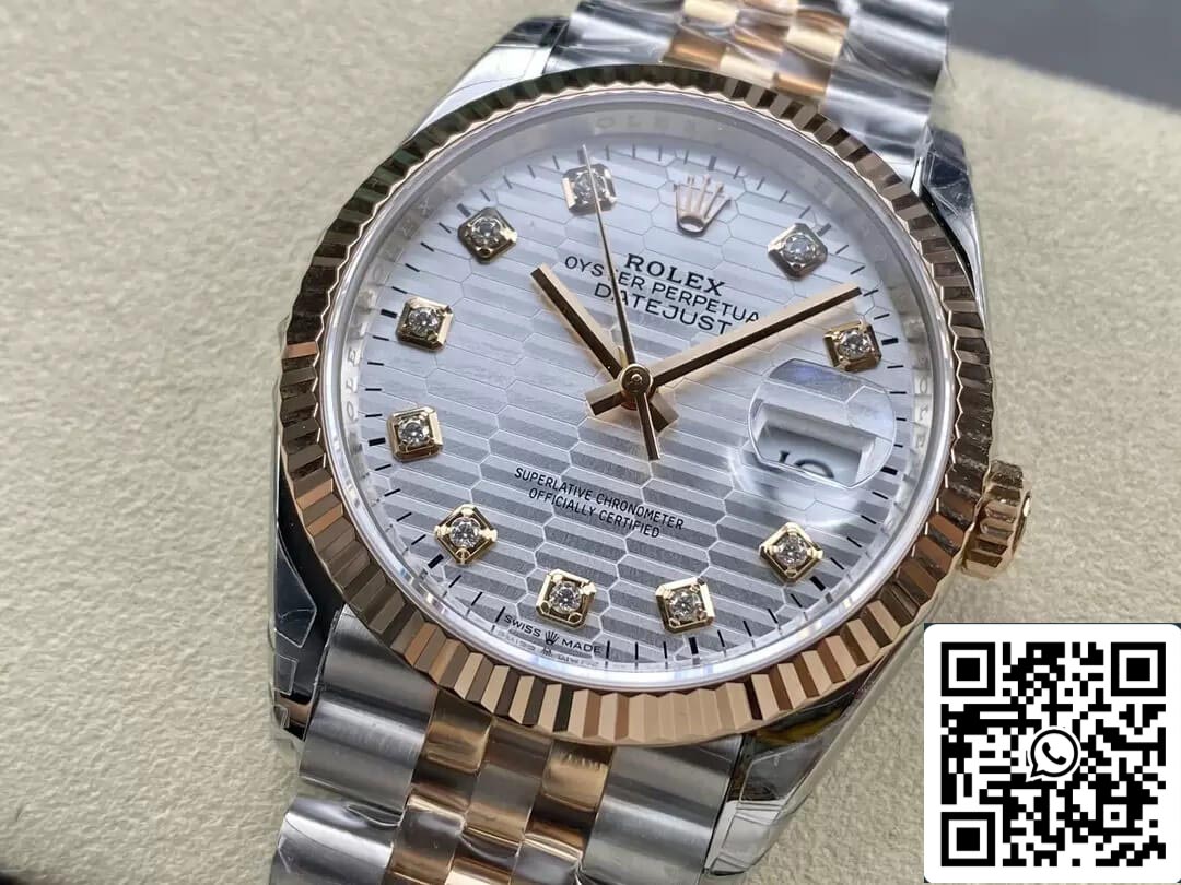 Rolex Datejust M126231-0039 36MM 1:1 Best Edition VS Factory quadrante argento