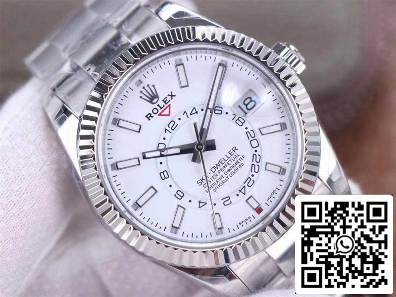 Rolex Sky Dweller M326934-0001 Migliore edizione 1:1 Noob Factory quadrante bianco