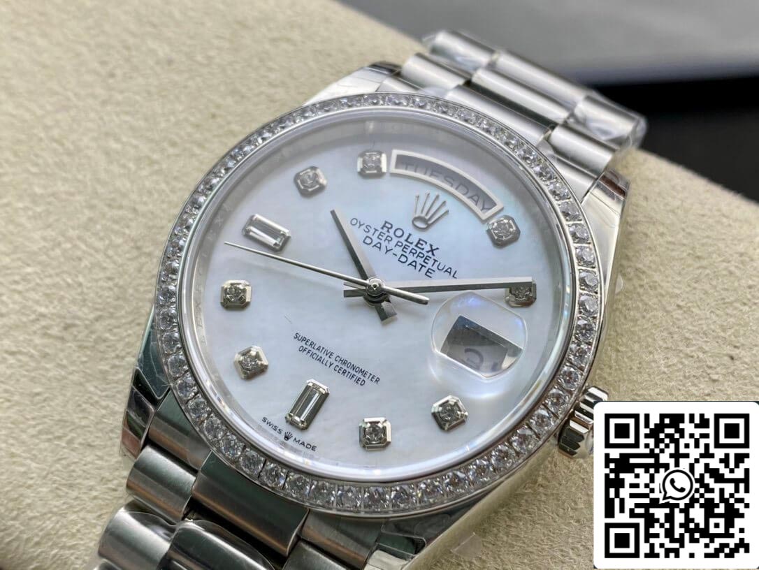 Rolex Day Date 128396TBR-0005 1:1 Best Edition EW Factory Fritillary Quadrante