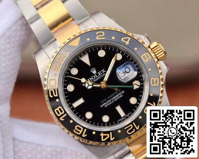 Rolex GMT Master II 116713 LN 40mm EW Factory 1:1 Best Edition Swiss ETA2836 Stainless Steel Two Tone Bracelet