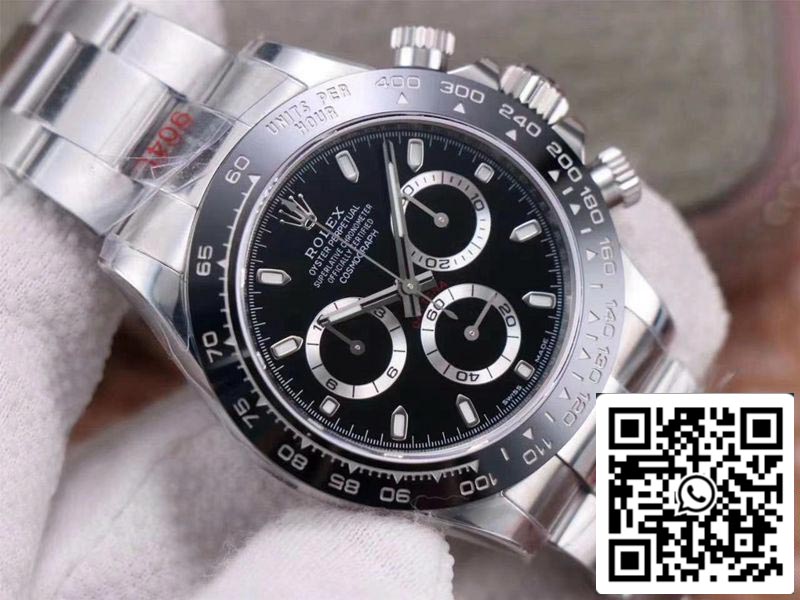 Rolex Cosmograph Daytona M116500LN-0002 1:1 Mejor Edición Noob Factory Esfera Negra Suiza ETA4130