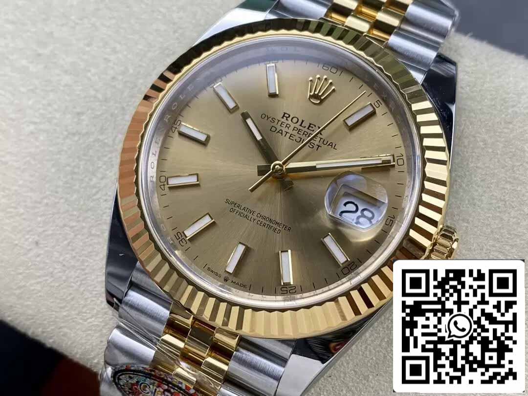 Rolex Datejust 41MM M126333-0010 1:1 Mejor edición Clean Factory esfera champán