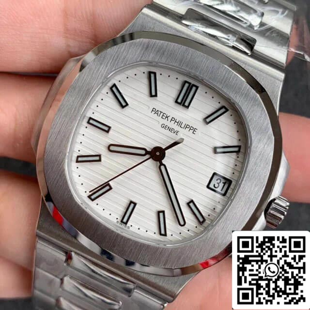 Patek Philippe Nautilus 5711/1A-011 1:1 Mejor edición GR Factory esfera blanca