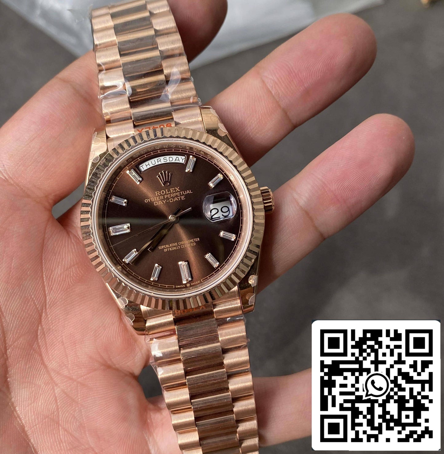 Rolex Day Date M228235-0003 1:1 Best Edition GM Factory V2 Chocolate Dial