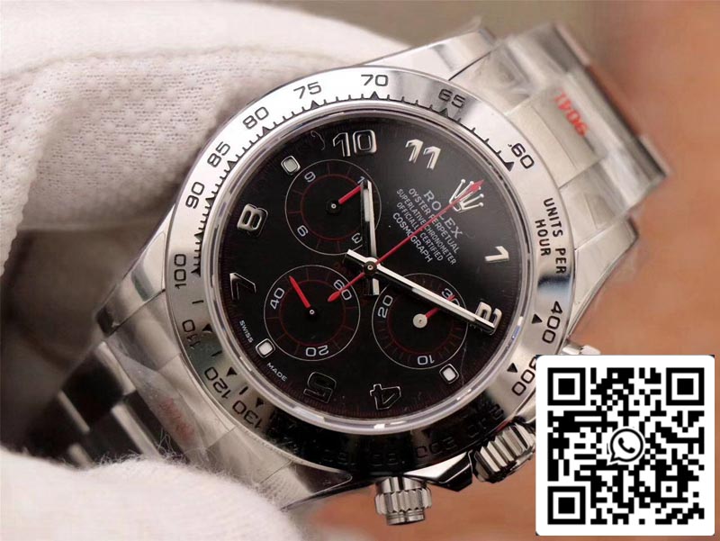 Rolex Daytona Cosmograph 116509-78599 1:1 Best Edition Noob Factory quadrante nero svizzero ETA4130