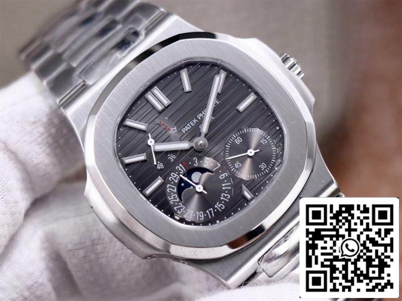 Patek Philippe Nautilus 5712/1A-001 1:1 Mejor Edición PF Factory Esfera Gris Movimiento Suizo