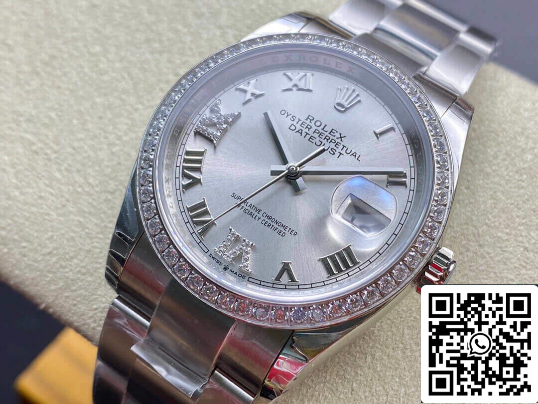 Rolex Datejust M126284RBR-0022 1:1 Best Edition EW Factory Silver Dial