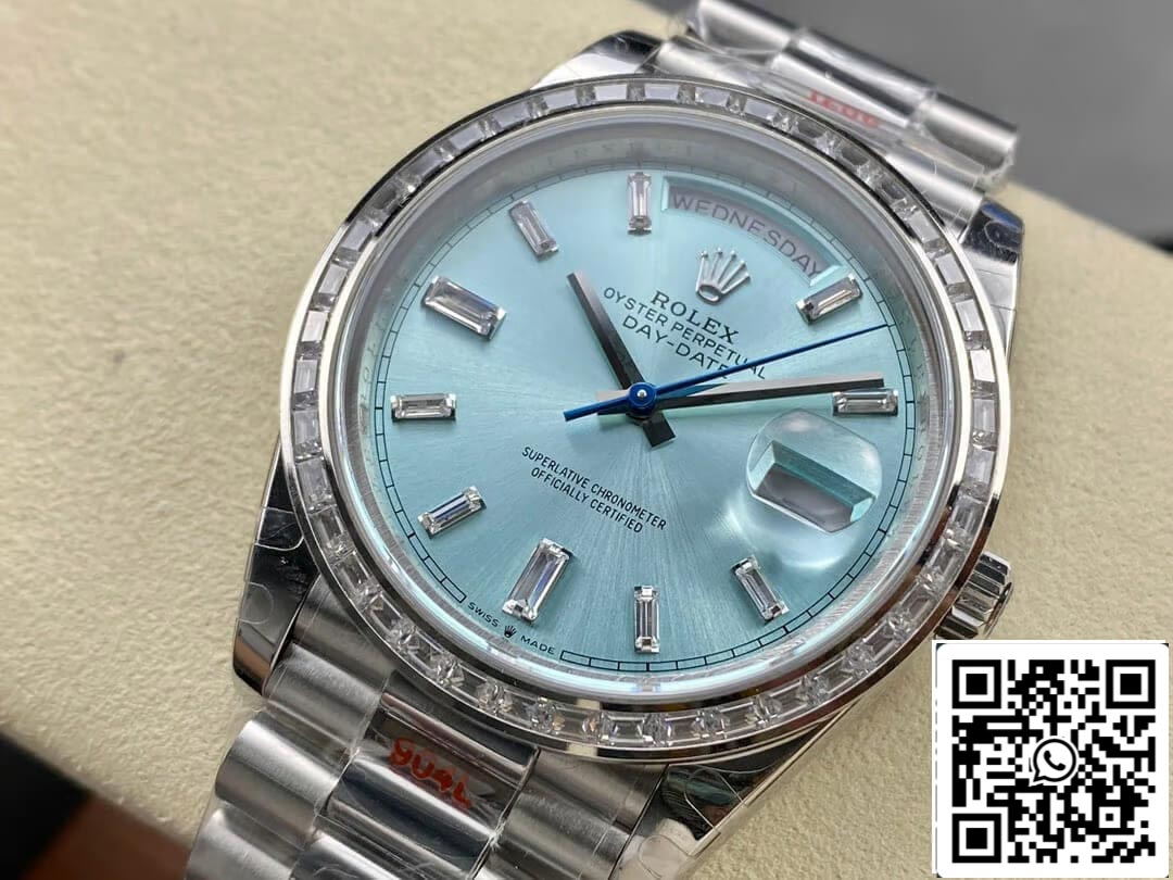 Rolex Day Date M228396TBR-0002 1:1 Best Edition GM Factory quadrante blu ghiaccio