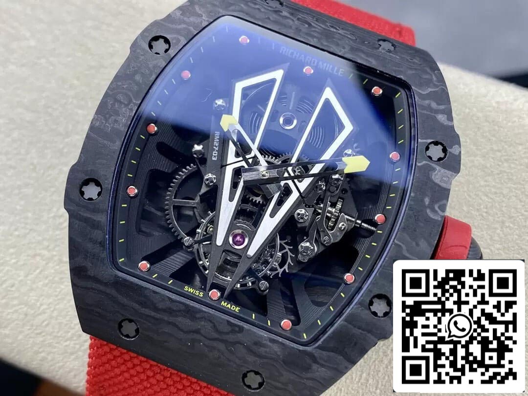 Richard Mille RM27-03 Tourbillon 1:1 Best Edition BBR Factory Custodia in fibra di carbonio nera